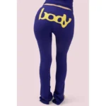Body By Raven Indigo Blue/Yellow Body Basics Ultra Low-Rise 2.0 Leggings