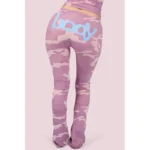 Body By Raven Pink Camo/Baby Blue Body Basics Ultra Low-Rise 2.0 Leggings