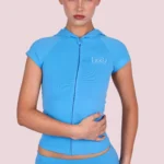 BODY BY RAVEN BODY BASICS SHORT SLEEVE HOODIE (SKY DANCER)